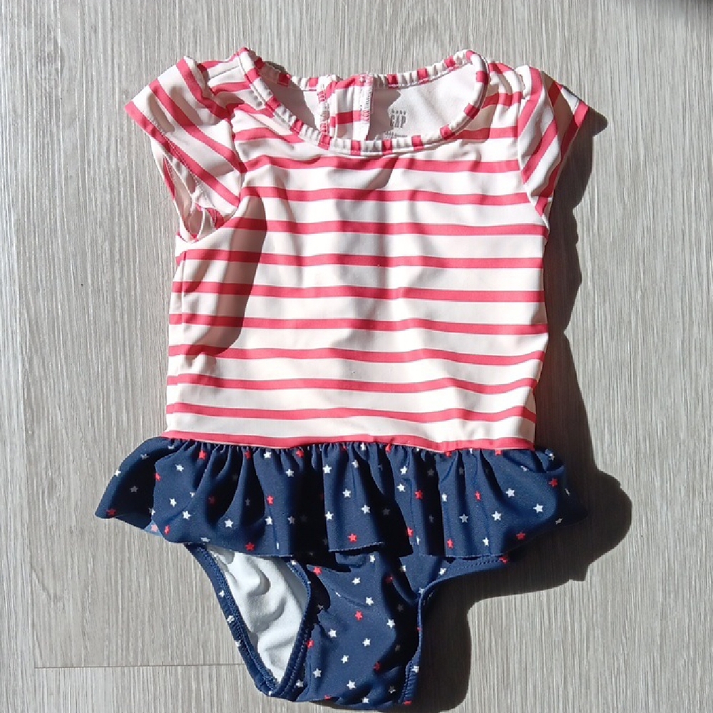 Carter's Pink Striped Baby Swimsuit